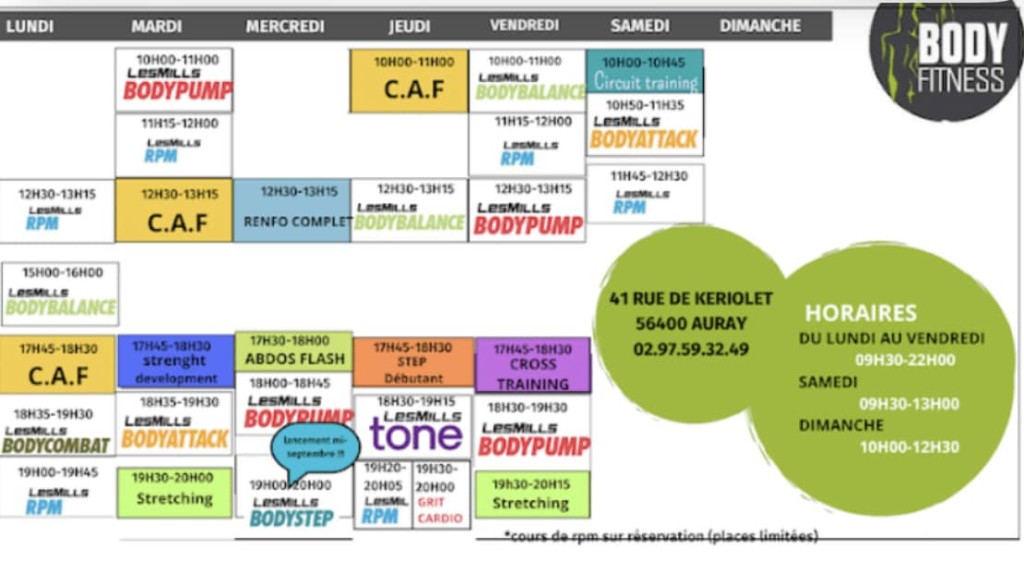 planning BF rentrée 2024